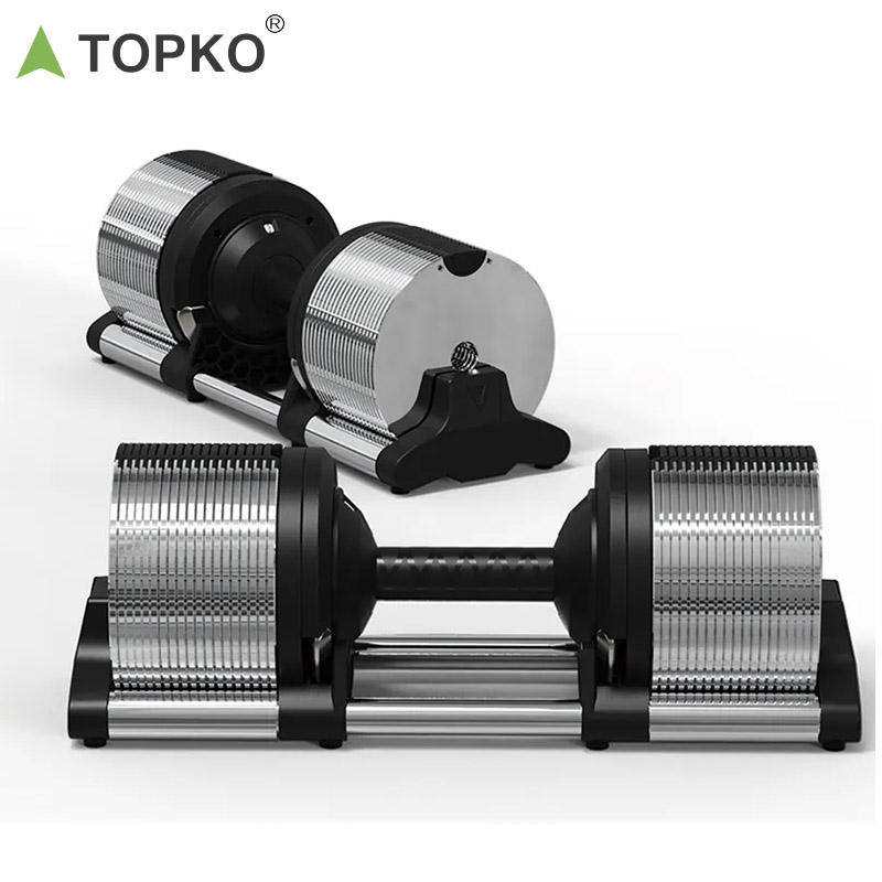 TOPKO Adjustable Iron Gym Fitness Dumbbell Set Custom Logo Cheap Commercial Lifting Dumbbells