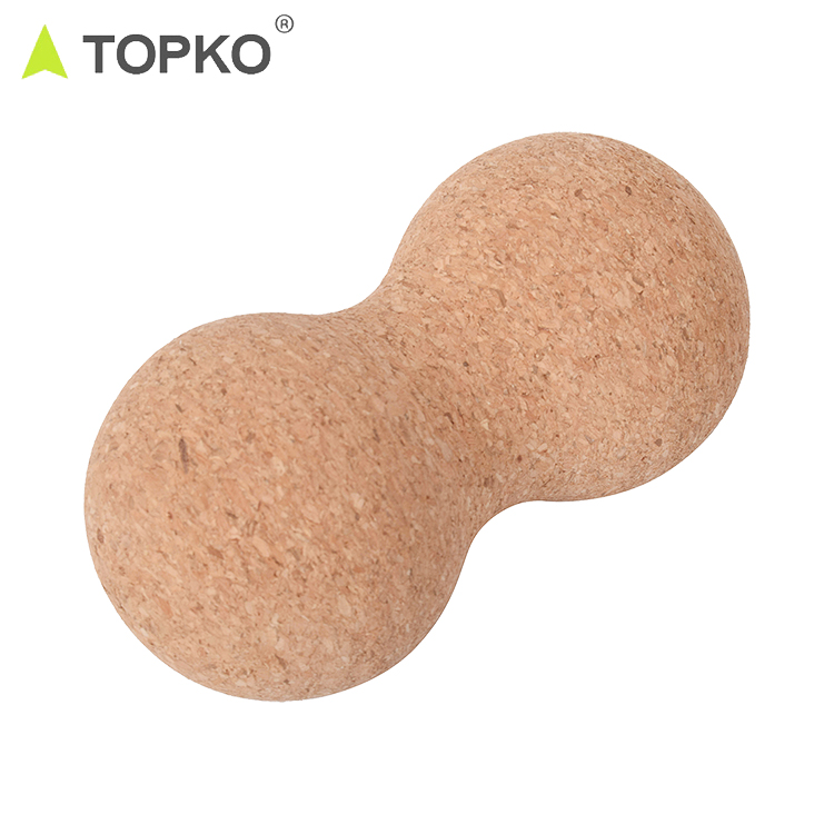 TOPKO High Quality 73*155 MM Natural Massage Peanut Cork Ball