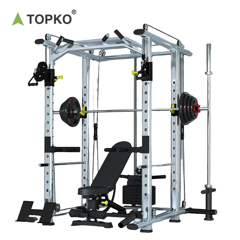 TOPKO Household Fitness Multifunctional Combination Suit Squat Bench Press Smith Machine Comprehensive Training Equipment