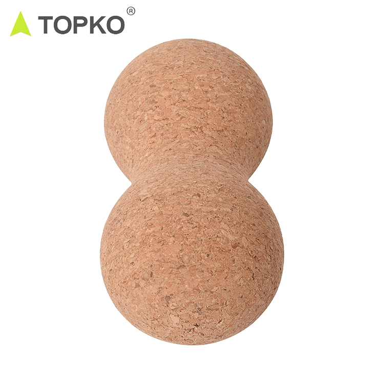TOPKO High Quality 73*155 MM Natural Massage Peanut Cork Ball
