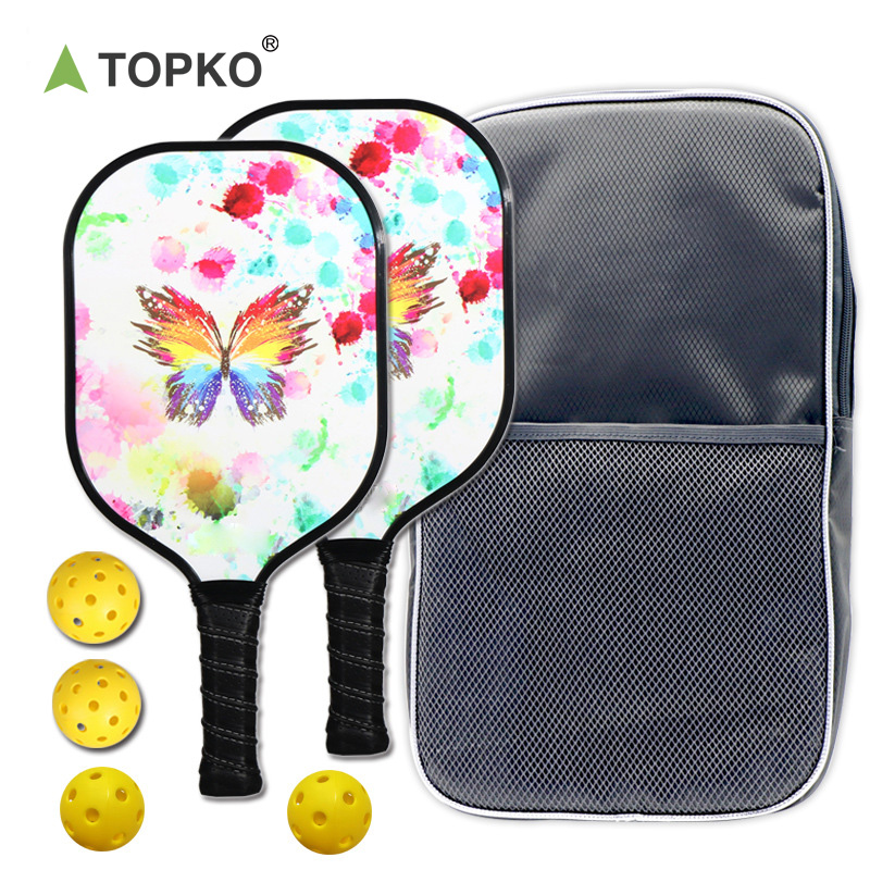 TOPKO Fast Delivery High Quality FiberglassHot Selling Pickleball Paddle With Portable Carry Bag