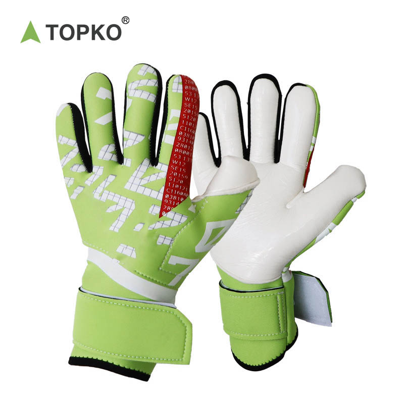 TOPKO Adult Unisex Rubber Smooth Surface Football Goalkeeper Professional Finger-Protected Gloves