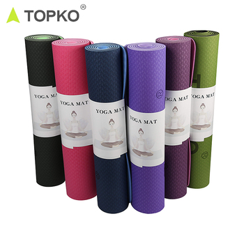 Double layer TPE yoga mat 4mm to 8mm thickness