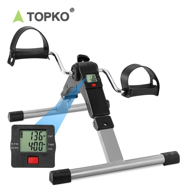 TOPKO Home Indoor Foldable Mini Bike Leg Pedal Exercise Bike Pedal Stepper