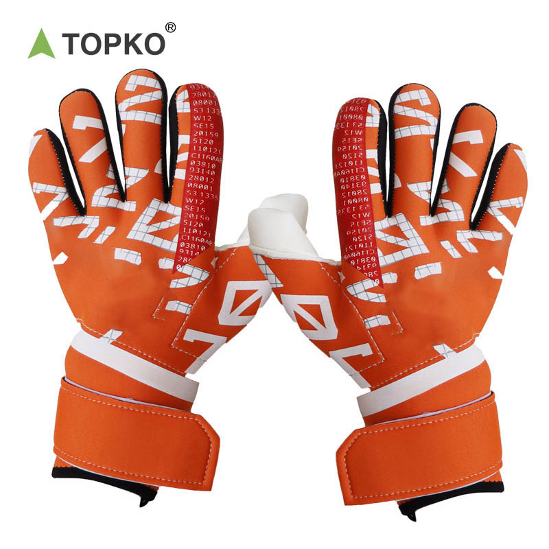 TOPKO Adult Unisex Rubber Smooth Surface Football Goalkeeper Professional Finger-Protected Gloves