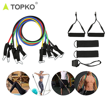 11 Pcs Natural Latex Resistance Exercise Tube Set
