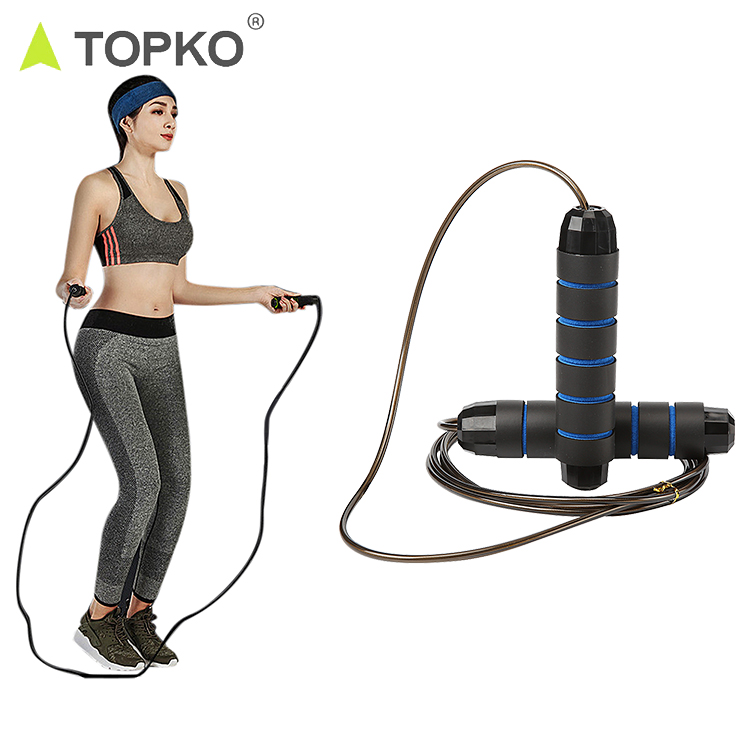 TOPKO Exercise Training  Jump Rope Fitness With  Foam Handles