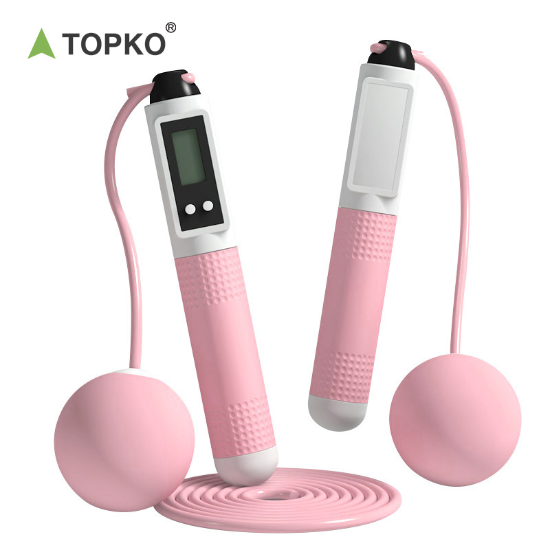 TOPKO Cordless Counting Jump Rope Indoor Fitness Fat-Burning Adjustable Weight