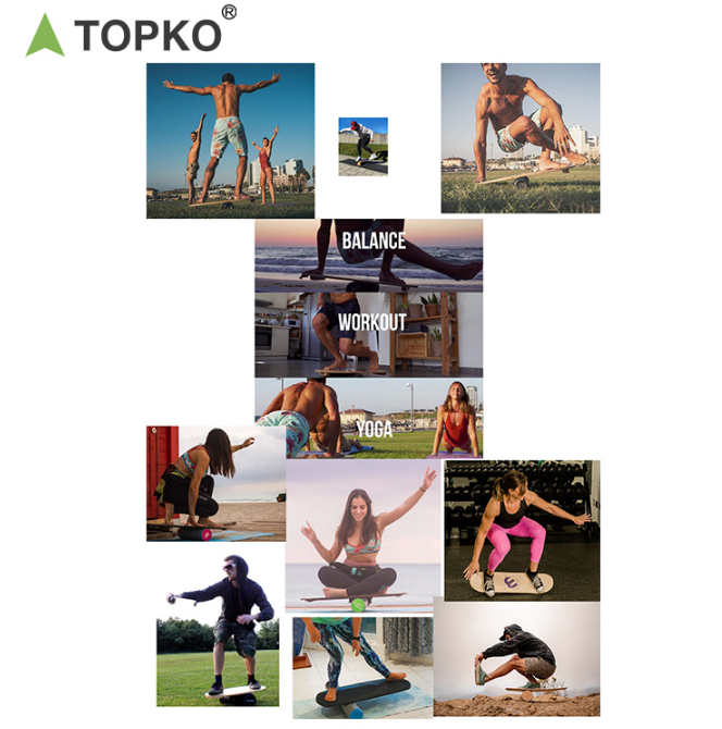 TOPKO Surf Balance Board | Trainer for Surfing, Skateboarding, Snowboarding & Core Fitness