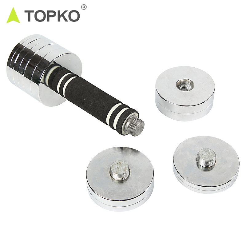 TOPKO Home Gym Workout Foam Handles 2.5kg 5kg 7.5kg 10kg 15kg 25kg Adjustable Dumbbell Set
