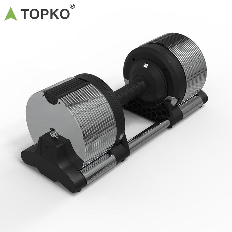 TOPKO Adjustable Iron Gym Fitness Dumbbell Set Custom Logo Lifting Dumbbells