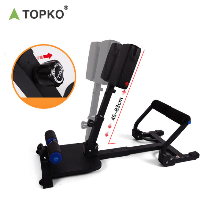TOPKO 3 in 1 Sissy Squat Machine, Adjustable Home Gym Leg Trainer, Foldable Roman Chair for Deep Squat, Glute