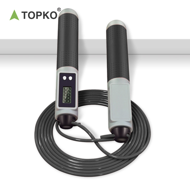 TOPKO Cordless Counting Jump Rope Indoor Fitness Fat-Burning Adjustable Weight Accurate Counting Jump Rope