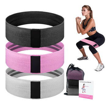 Fabric hip resistance band set custom logo