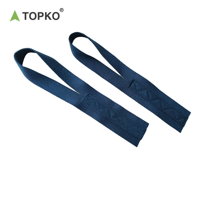 TOPKO Custom Logo Weightlifting Wrist Straps Strength Training Lifting Cotton Straps