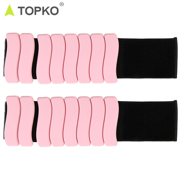 TOPKO Adjustable Weighted Wrist & Ankle Bands | for Yoga, Dance, Running, Strength Training