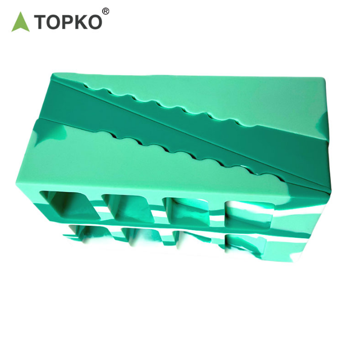 TOPKO Silicone Calf Stretch Slant Board 2PCS Set, Non-slip Adjustable Heel Elevation Incline Board for Squat