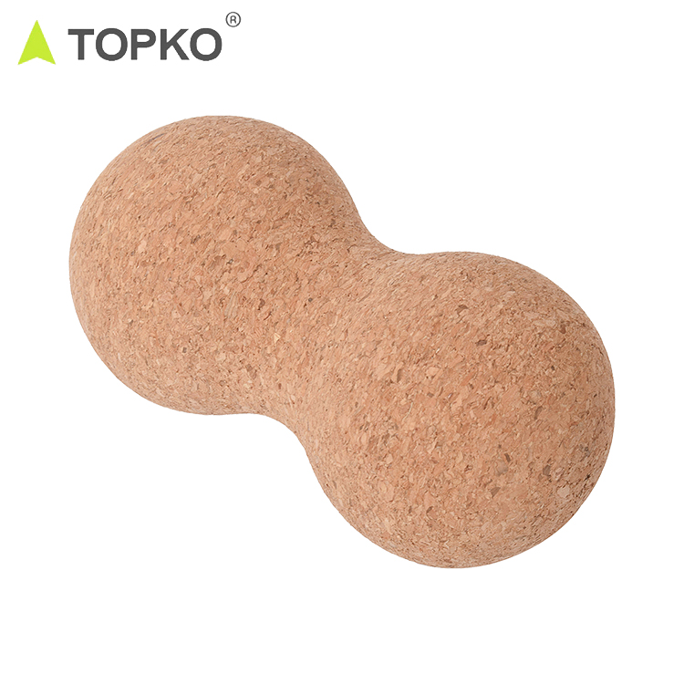 TOPKO High Quality 73*155 MM Natural Massage Peanut Cork Ball