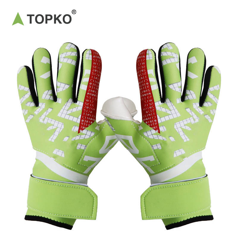 TOPKO Adult Unisex Rubber Smooth Surface Football Goalkeeper Professional Finger-Protected Gloves