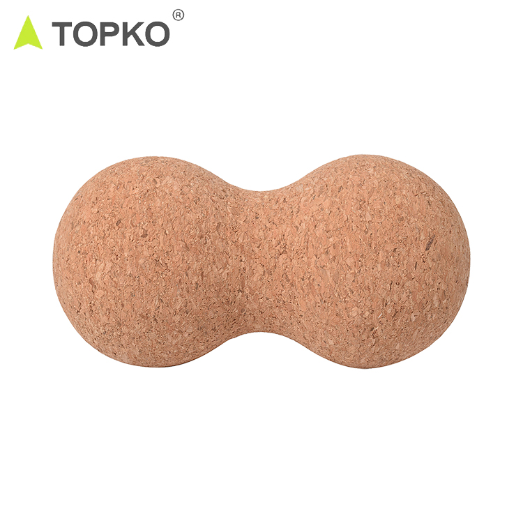 TOPKO High Quality 73*155 MM Natural Massage Peanut Cork Ball