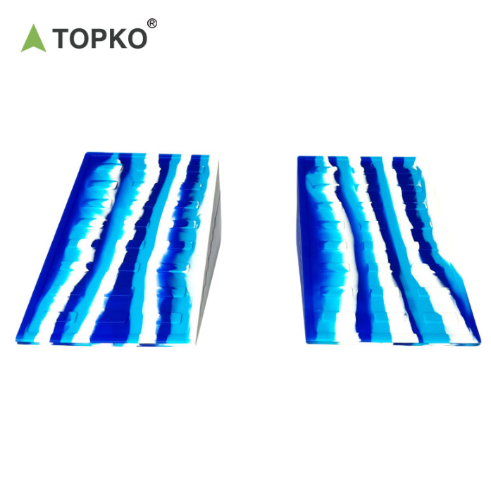 TOPKO Silicone Calf Stretch Slant Board 2PCS Set, Non-slip Adjustable Heel Elevation Incline Board for Squat