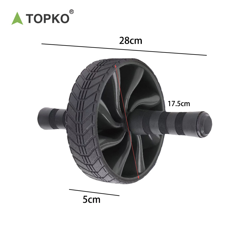 TOPKO Turbine Silent Ab Roller Wheel, for Home Gym & Office Core Abdominal Training